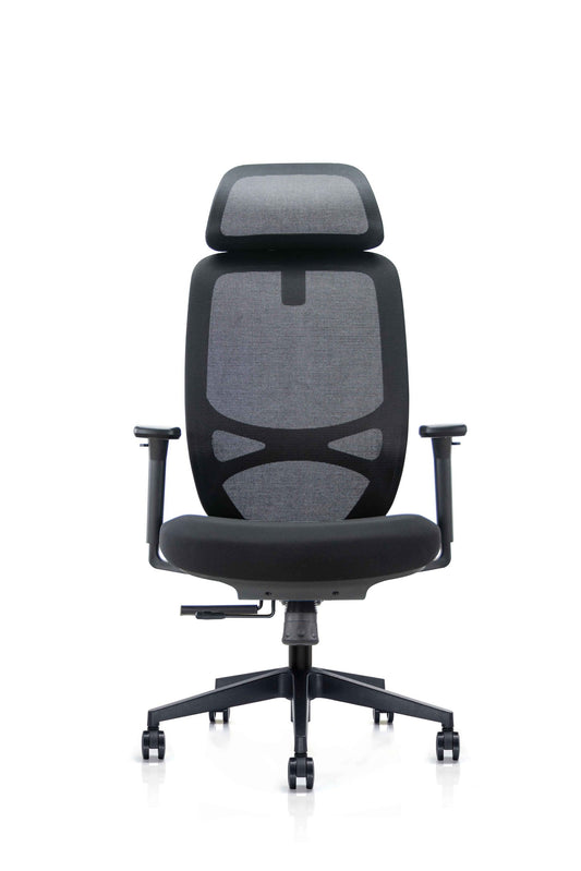 Ergonomická kancelářská židle NOBRIUM V1 – čelní pohled