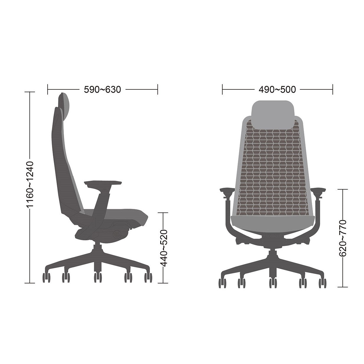 ALUMINUM - ergonomická kancelářská židle