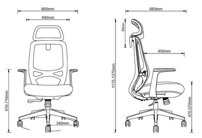 NOBRIUM (V1) - ergonomická kancelářská židle
