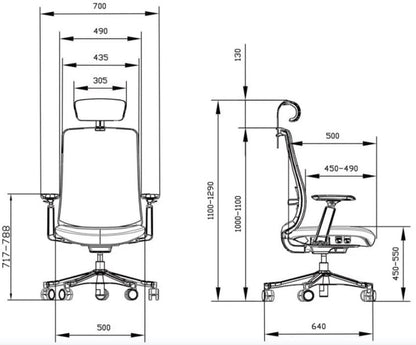 CALPE (V2-WH) - ergonomická kancelářská židle
