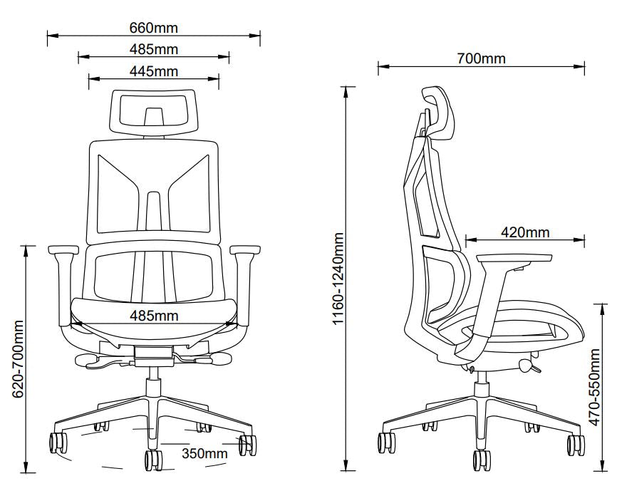 TIN FULL MESH (V3) - ergonomická kancelářská židle