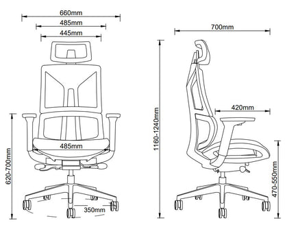 TIN FULL MESH (V3) - ergonomická kancelářská židle
