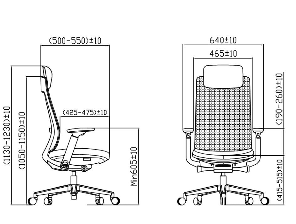 CARBON (V1-WH) - ergonomická kancelářská židle