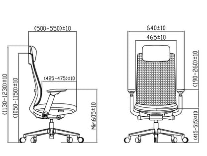 CARBON (V1-WH) - ergonomická kancelářská židle