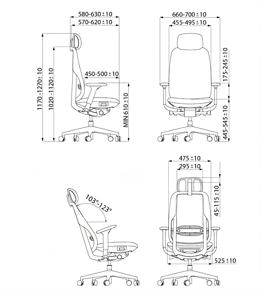 ZINC (V1) - ergonomická kancelářská židle