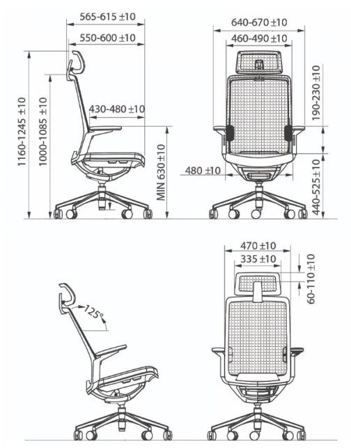 SILVER (WH) - ergonomická kancelářská židle