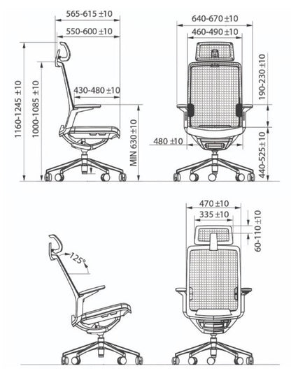 SILVER (WH) - ergonomická kancelářská židle