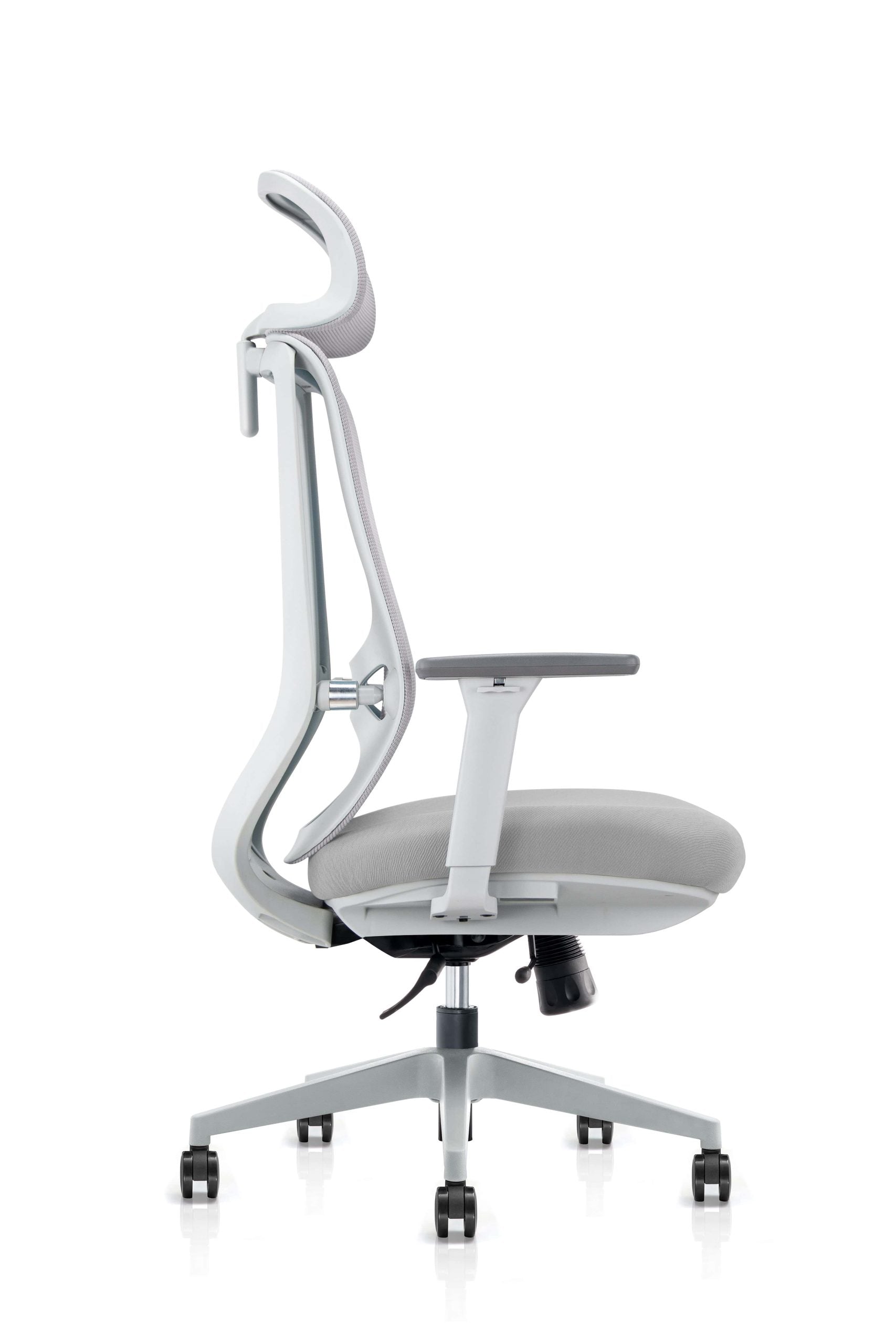 Kancelářská židle NOBRIUM V2 – boční profil s tvarovanou opěrkou
