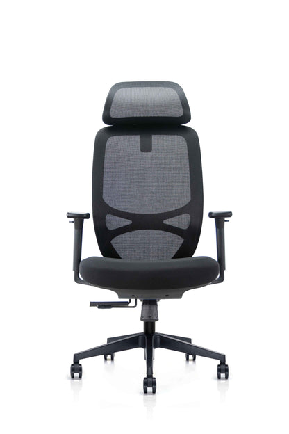 Ergonomická kancelářská židle NOBRIUM V1 – čelní pohled