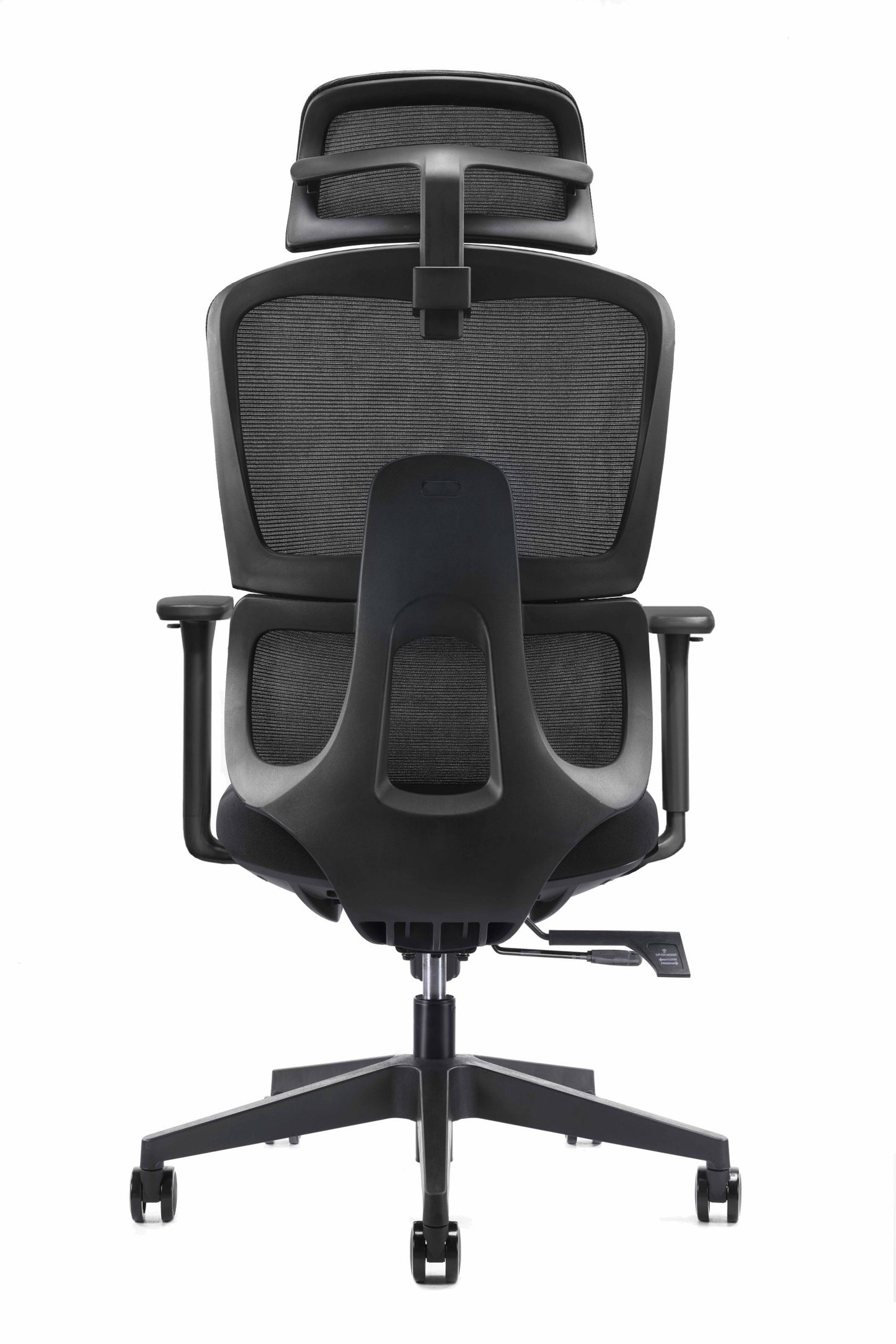 Zádová opěrka židle BERK – pohled zezadu