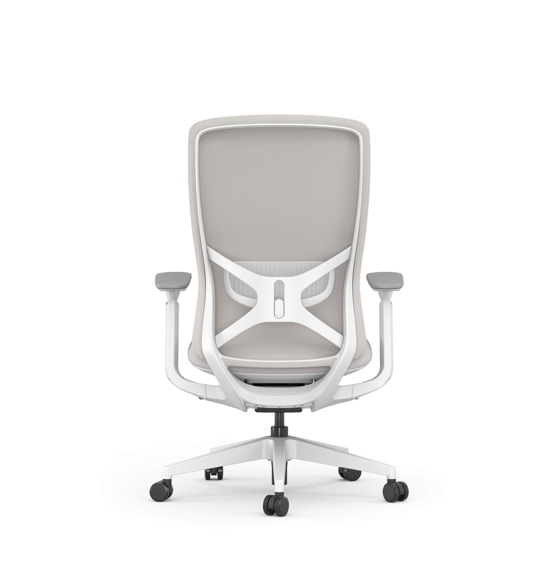 Detail síťované opěrky židle OCA V2 WH – ergonomická konstrukce
