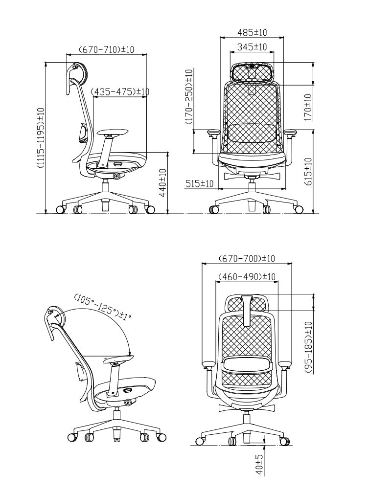 BRASS (V1) - ergonomická kancelářská židle