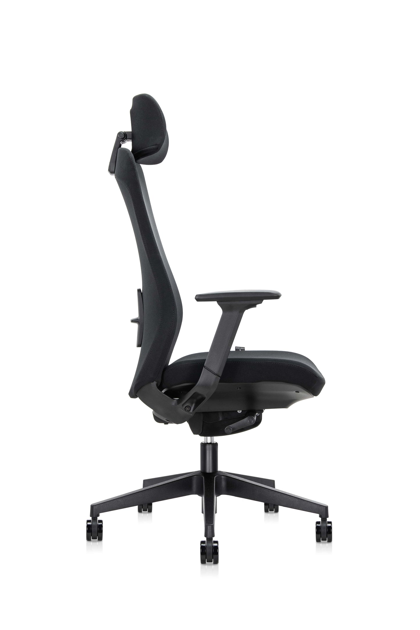 Kancelářská židle OCA – boční profil s tvarovanou opěrkou