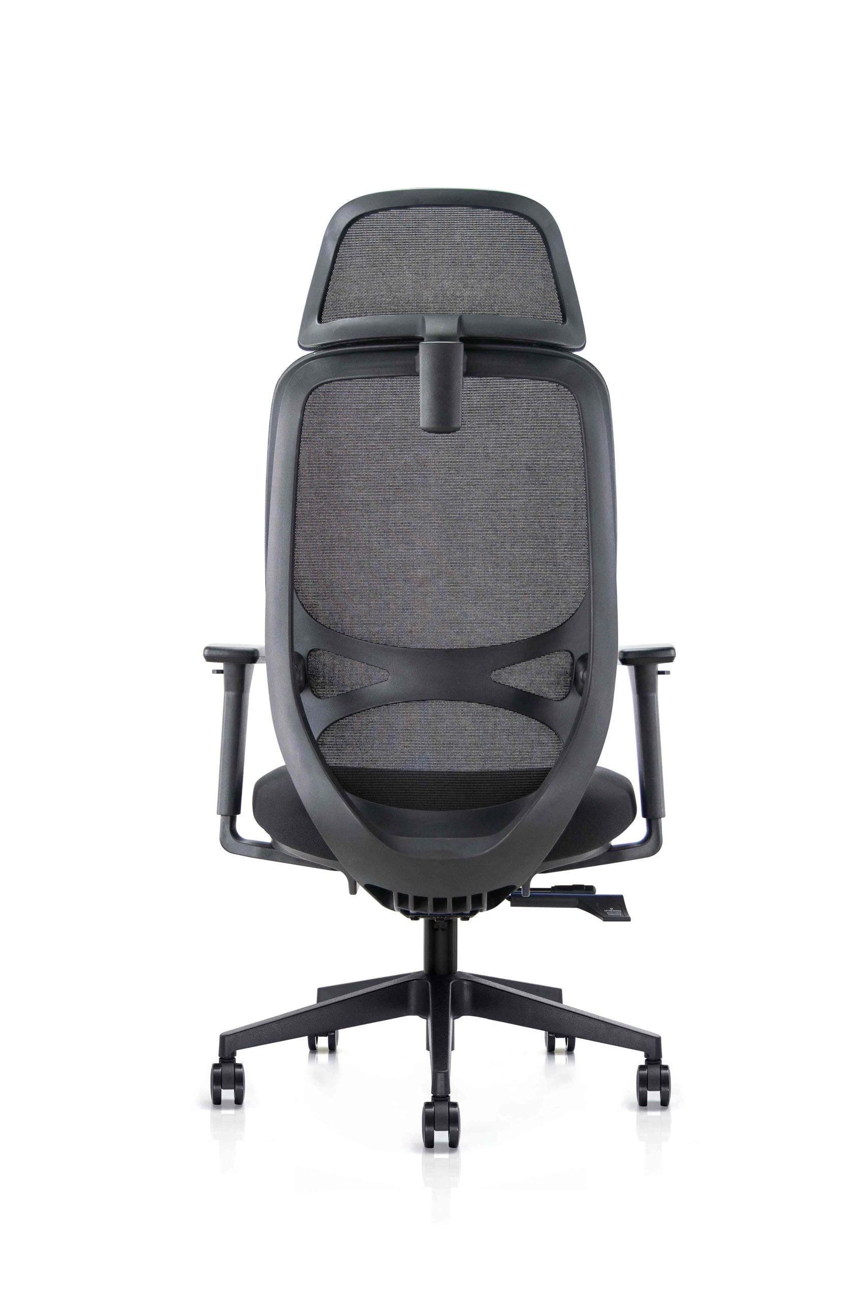 Zádová opěrka židle NOBRIUM V1 – pohled zezadu
