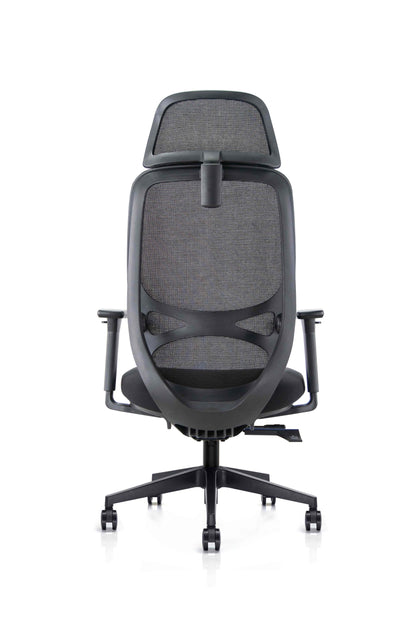 Zádová opěrka židle NOBRIUM V1 – pohled zezadu
